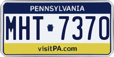 PA license plate MHT7370