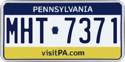 PA license plate MHT7371