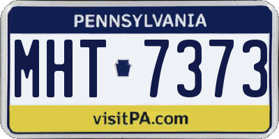 PA license plate MHT7373