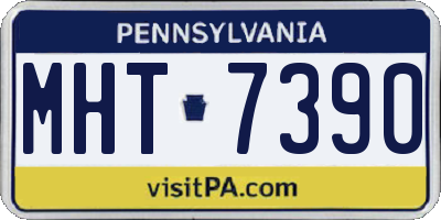 PA license plate MHT7390