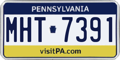 PA license plate MHT7391