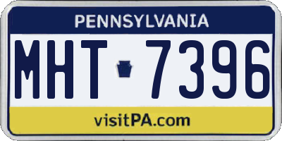PA license plate MHT7396