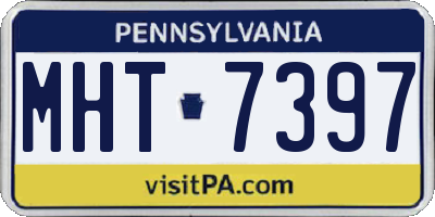 PA license plate MHT7397