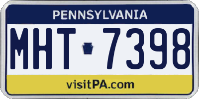 PA license plate MHT7398
