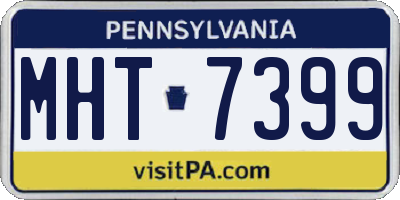 PA license plate MHT7399