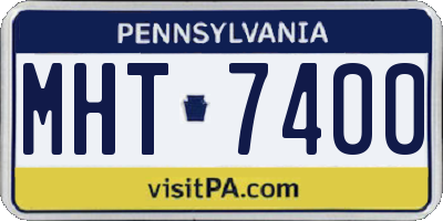 PA license plate MHT7400