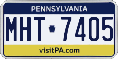 PA license plate MHT7405