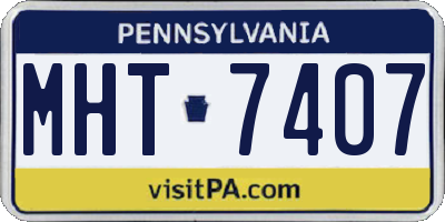 PA license plate MHT7407