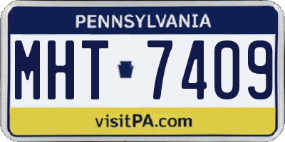 PA license plate MHT7409