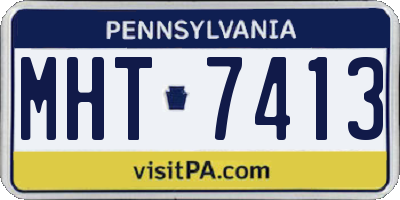 PA license plate MHT7413
