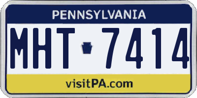 PA license plate MHT7414