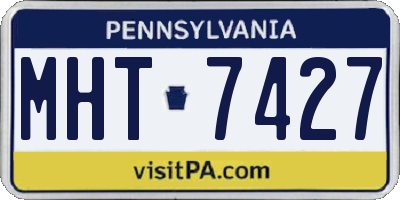 PA license plate MHT7427