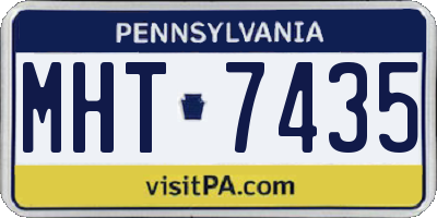 PA license plate MHT7435