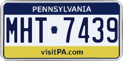 PA license plate MHT7439