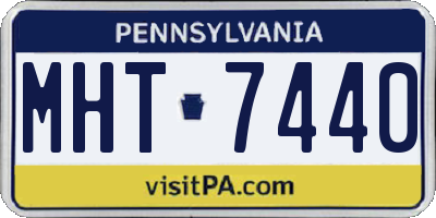PA license plate MHT7440