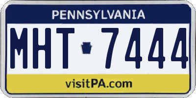 PA license plate MHT7444