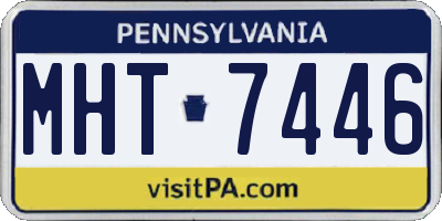 PA license plate MHT7446