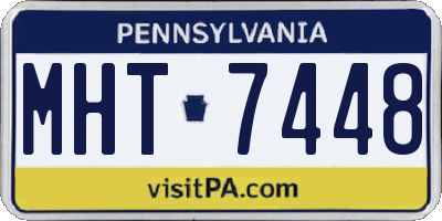 PA license plate MHT7448