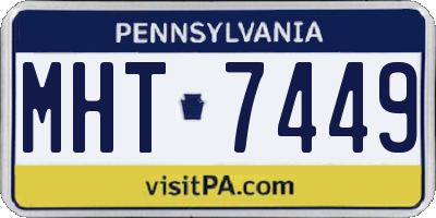 PA license plate MHT7449
