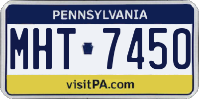 PA license plate MHT7450