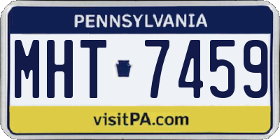 PA license plate MHT7459