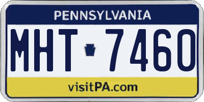 PA license plate MHT7460