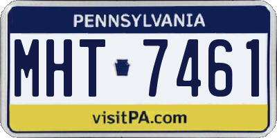 PA license plate MHT7461
