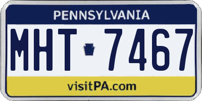 PA license plate MHT7467