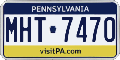 PA license plate MHT7470