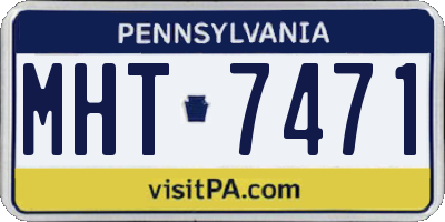 PA license plate MHT7471
