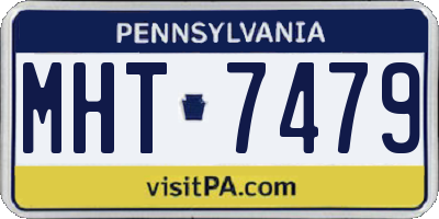 PA license plate MHT7479