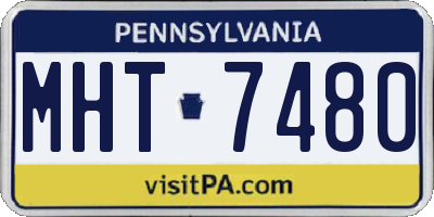 PA license plate MHT7480