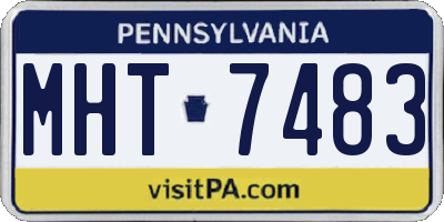PA license plate MHT7483