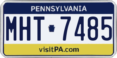 PA license plate MHT7485