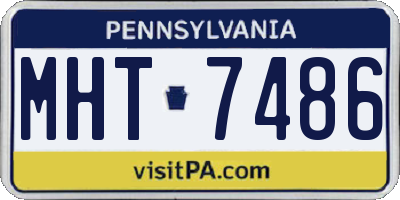 PA license plate MHT7486