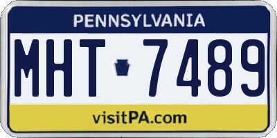 PA license plate MHT7489