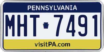 PA license plate MHT7491