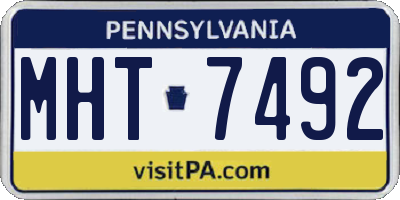 PA license plate MHT7492