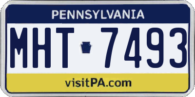 PA license plate MHT7493