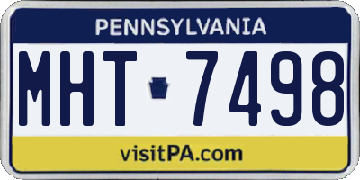 PA license plate MHT7498