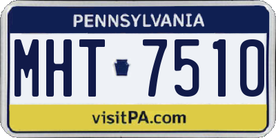 PA license plate MHT7510