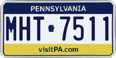 PA license plate MHT7511
