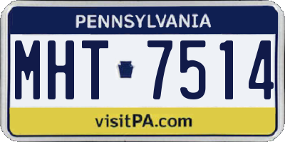 PA license plate MHT7514