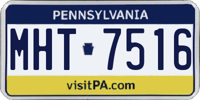 PA license plate MHT7516