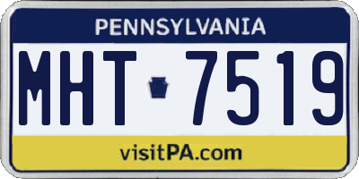 PA license plate MHT7519