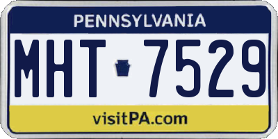 PA license plate MHT7529