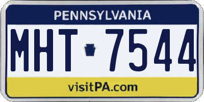 PA license plate MHT7544