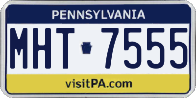 PA license plate MHT7555