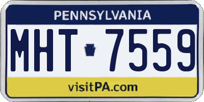 PA license plate MHT7559