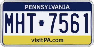 PA license plate MHT7561